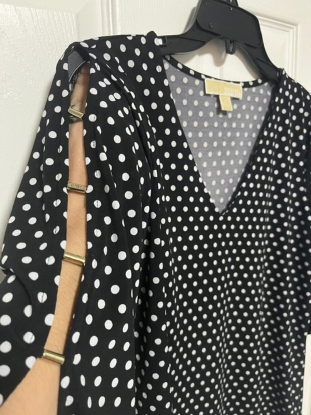 Michael Kors Black with Polka Dots Blouse